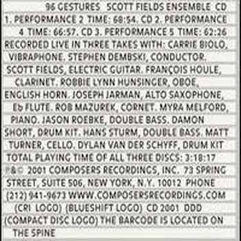 Scott Fields Ensemble - 96 Gestures  